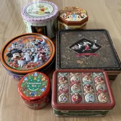 ディズニー お菓子缶 空き缶 6個セット まとめ売り ミッキー プーさん