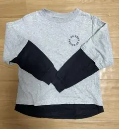 長袖カットソー　重ね着風ロンT