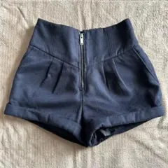 EGOIST ハイウエストミニパンツ キュロットネイビー 紺色 エゴイスト