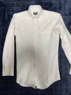 スーツセレクト S80 4Sシャツ 白ストライプ