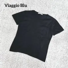 ビアッジョブルー【M】Tシャツ ブラック シンプルコーデ 綺麗めカジュアル 春夏のサムネイル