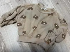 ［mimorand （ミモランド）］クマ柄 トレーナー 90 小さめ