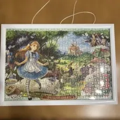​【完成品・フレーム付】 不思議の国のアリス物語 1000ピース ジグソーパズルのサムネイル
