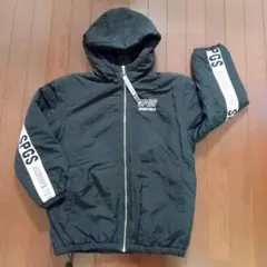 SPGS ブラックダウンコート フード付き 160