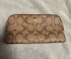 COACH ロゴ入りブラウンポーチ 未使用