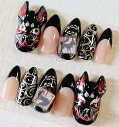 狐面 ネイル～黒狐様