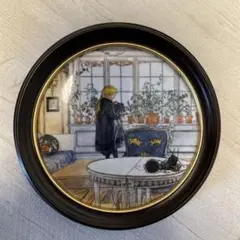 カール・ラーション、家庭菜園で、希少画集画、新品額装付、状態良好 カール・ラーション、家庭菜園で、希少画集画、新品額装付、状態