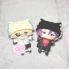【ホワイト×猫耳ニット帽】にじぱぺ ネコ耳 帽子 ねこ耳 ぬい服 10cmのサムネイル