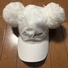 ミッキーマウス ポンポン付きキャップ