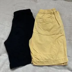半ズボン 120cm 黒・黄色 2枚セット