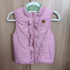 ラグマート リバーシブルピンク中綿ベスト 130