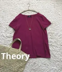 SALE★セオリー SHALLOW.GGT/SILK.TEE Tブラウス 洗えるのサムネイル