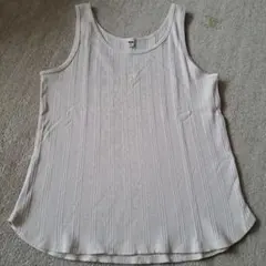 UNIQLO アイボリー リブ編み タンクトップ XL