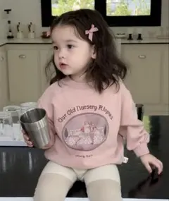 ピンク　トレーナー　ベビー服　80 mtm 秋服　春服　トップス