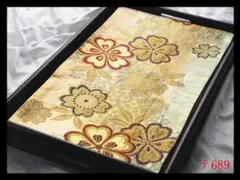 【テ689】西陣逸品　振袖可　桜散らし紋　気品豊かに　正絹純金糸六通高級美術袋帯
