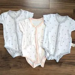 アカチャンホンポ★サイズ70★前開きボディ肌着 3枚セット★ロンパース