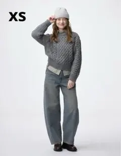 【GU】バレルレッグジーンズ XS