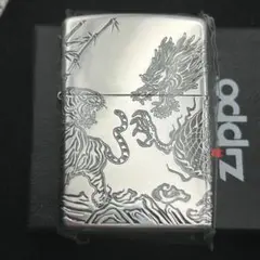 龍虎zippo 四面 新品 ドラゴン タイガー ニッケル 送料無料 両面 