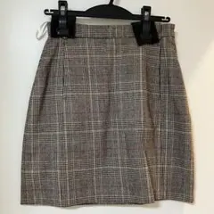 furfur チェックスカート　台形スカート　ミニスカート　フリーサイズ