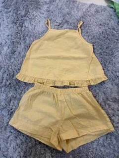 H&M 子供服 イエロー タンクトップとショートパンツセットのサムネイル