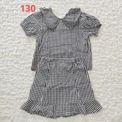 130 ラブトキシック チェック柄半袖シャツ・スカート セットアップ