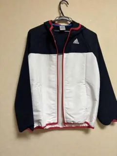 adidas　ジャージセットアップ　ウィンドブレーカー フード付き　ナイロン
