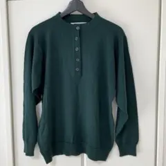 【スコットランド製】Pringle ニット　トップス　ウール100% 深緑