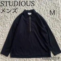 STUDIOUS ステュディオス リングジップ プルオーバーシャツ ブラック 黒のサムネイル