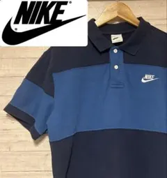 NIKE ポロシャツ ネイビー/青 L