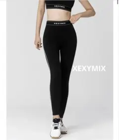 新品 XEXYMIX ゼクシィミックス360N ロゴレギンスM