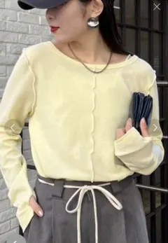 長袖カットソー イエロー