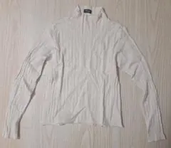 Riffi アイボリー リブ編み ハイネック