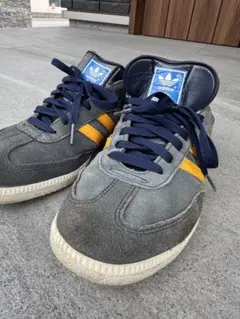 adidas samba ネイビー&イエロー　26cm