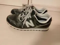NEWBalanceレザースニーカー黒24