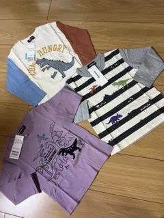 新品　クレードスコープ 100cm 長袖Tシャツ　恐竜　キッズ　男の子　ロンT
