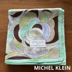 MICHEL KLEIN ハンカチ 幾何学模様 レディースハンカチ