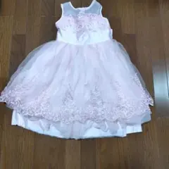 ピンク 刺繍入り フォーマルドレス