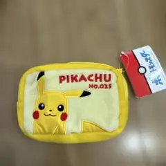 ピカチュウ NO.025 ポーチ　黄色　ノベルティ