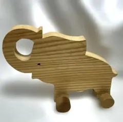 希少 吉岡工房 芦別 風の谷 ゾウ 組み木 パズル 木工 置物 民芸品 動物