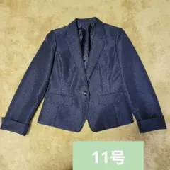 美品　ブラック光沢ジャケット11号　セレモニー、ビジネスに