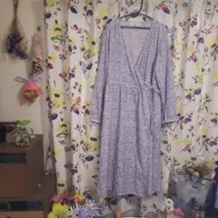 ※。.:*サマンサモスモスブルーカシュクールワンピース※。.:*:・'°