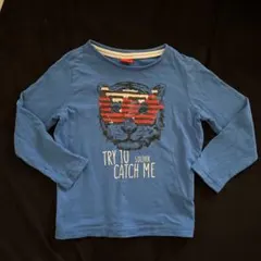 s.Oliver 青 虎プリント 長袖カットソー