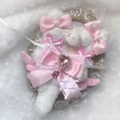 ぬい服 10cm にじぱぺっと ねこ ピンク ハンドメイド