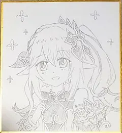 一枚限定！】プロ絵師マシュ様描き下ろし宝鐘マリン大色紙 - メルカリ