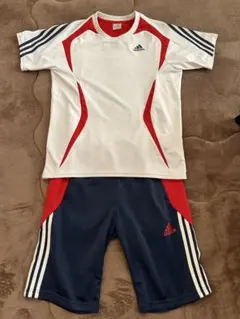 adidas スポーツウェアセット ホワイト/レッド/ネイビー