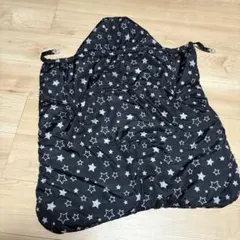 ベビー抱っこ紐用ケープ　あったか　2WAY　　冬用　　防寒具　黒　星柄