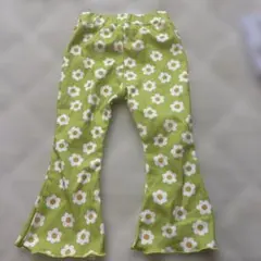 花柄緑色パンツ 80cm