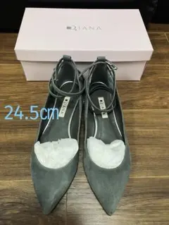 スエード フラットシューズ