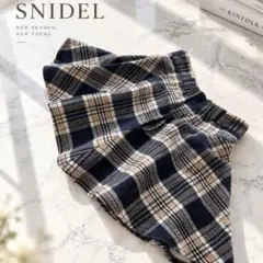 SNIDEL スナイデル チェック ウール ミニスカート キュロット 0