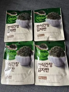 韓国海苔　4個　かけて食べる韓国のり　ふりかけ　bibigo ビビゴ　20g×4のサムネイル